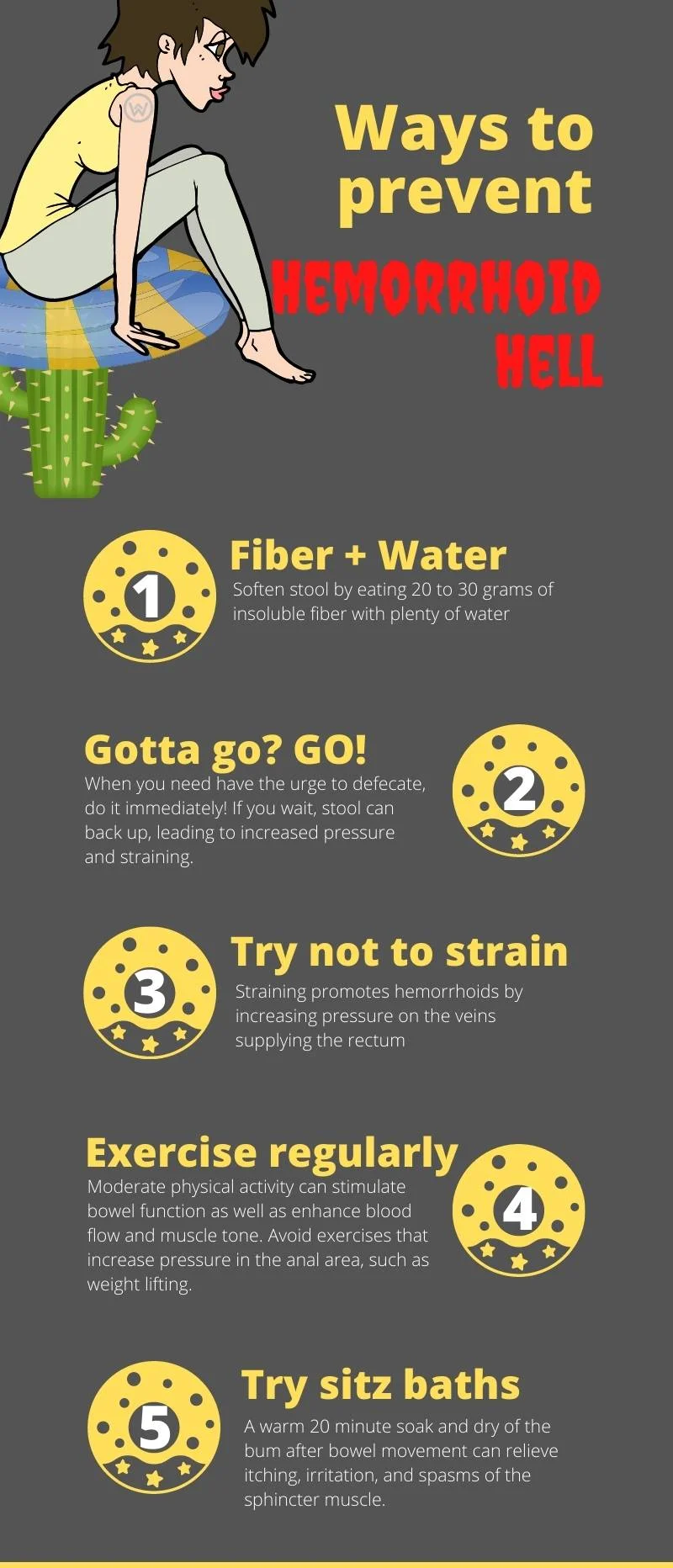 Hemorrhoid prevention list hemorrhoid prevention steps